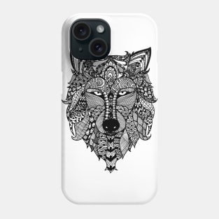 Zentangle Wolf Phone Case