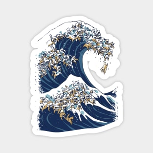 The Great wave of Cat Magnet