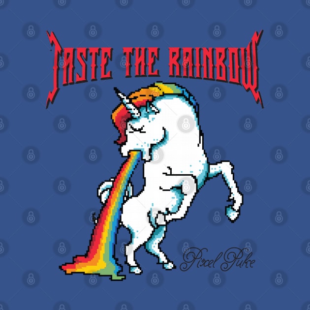 Taste The Rainbow Puking Unicorn by Alema Art