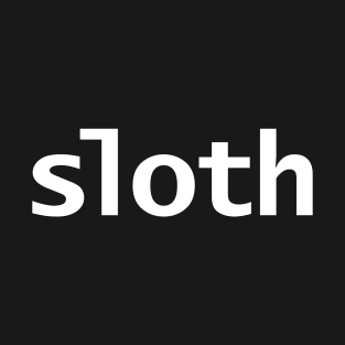 Sloth Minimal Typography T-Shirt