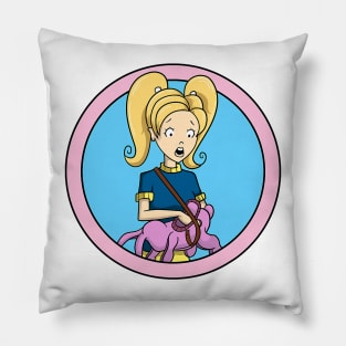 Cute Girl Cartoon Pillow