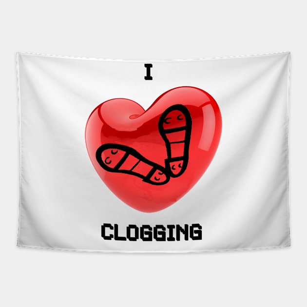 I Heart Clog Tapestry by DWHT71