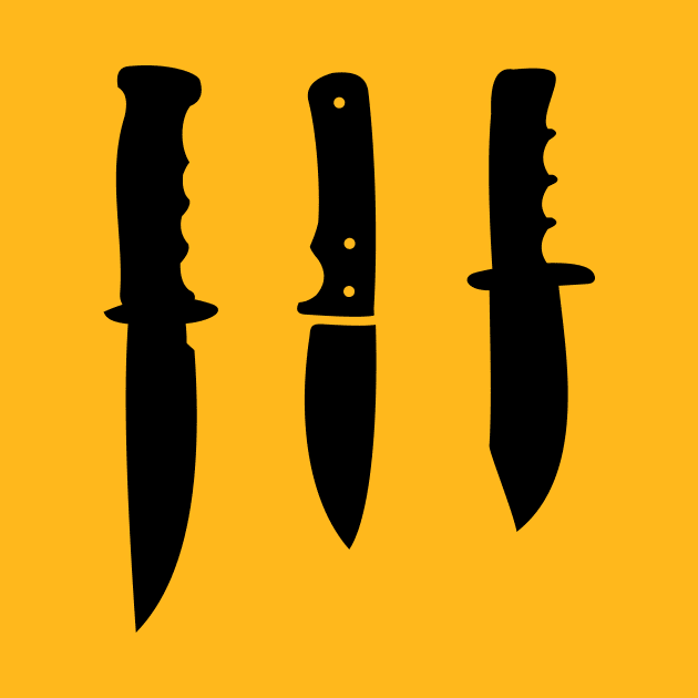 Black Survival Knives by XOOXOO