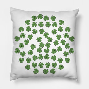 Shamrocks in Green Pillow