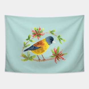 Beautiful wild bird in watercolor for nature lovers Tapestry