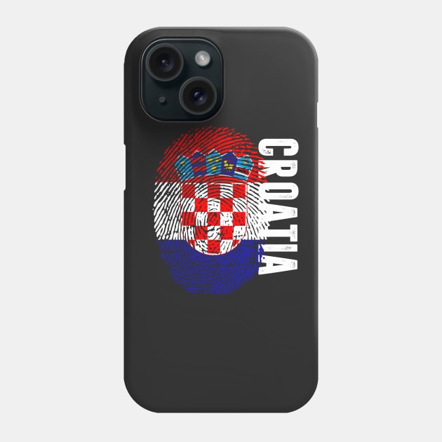 Croatia Flag Fingerprint My Story DNA Croatian Phone Case by Your Culture & Merch