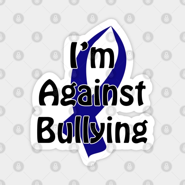 Anti-Bullying Blue Ribbon Magnet by BlakCircleGirl