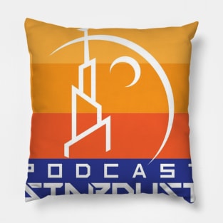 Podcast Stardust Sunset Gradient Logo Pillow