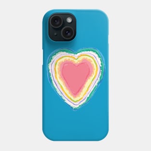 Rainbow Agate Heart Graphic Phone Case