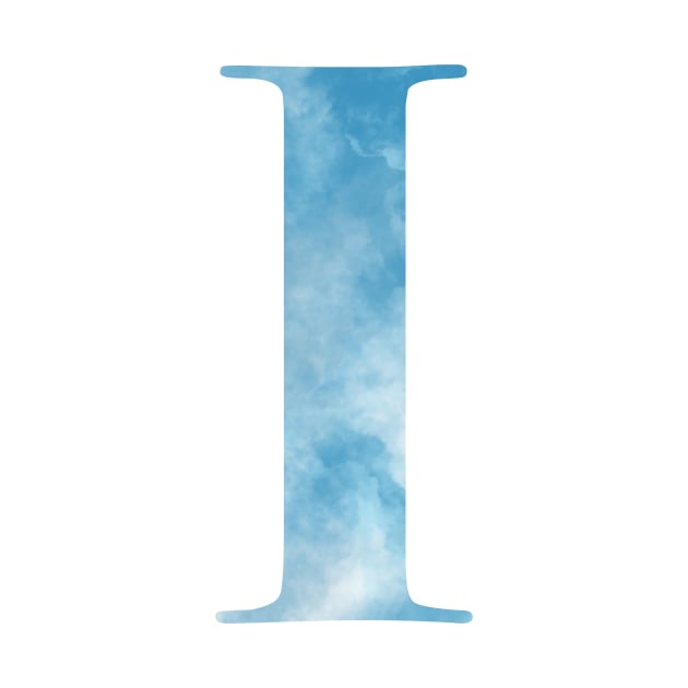 Clouds Blue Sky Initial Letter I by withpingu