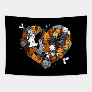 Valentine Puppies Tapestry