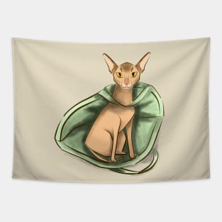 Funny Abyssinian cat Tapestry