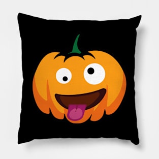 Pumpkin Emoji Face Pillow