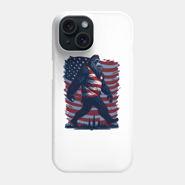 Big foot as an American flag Phone Case by remixer2020