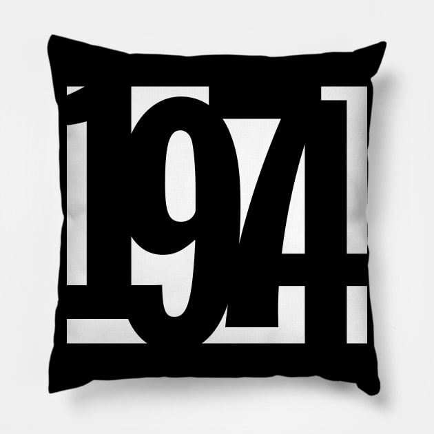 1974 Funky Overlapping Reverse Numbers for Dark Backgrounds Pillow by MotiviTees