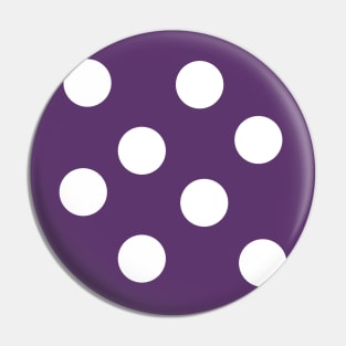 White on Pink Polka Dots Pin