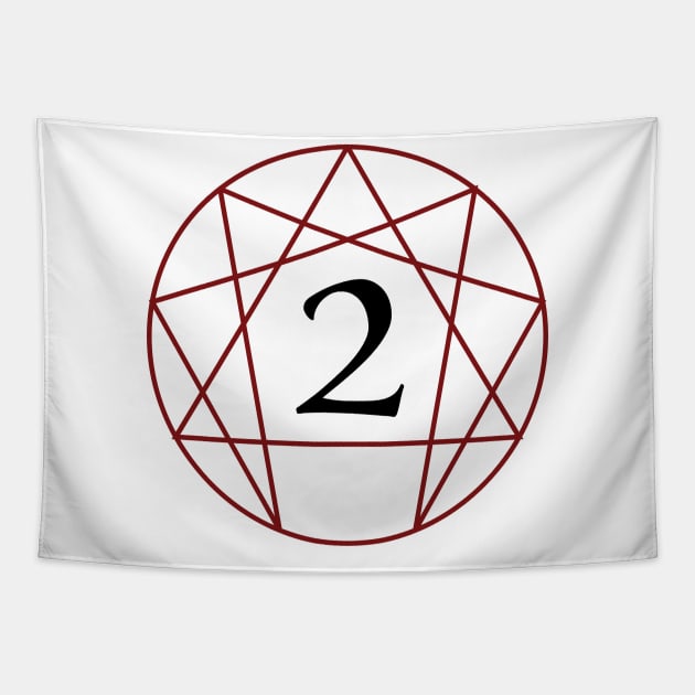 Enneagram Two - The Helper (Number Only) Tapestry by enneashop