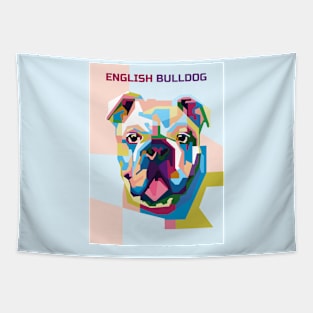 Abstract Popart English bulldog lover Tapestry