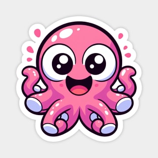 Pink funny octopus Magnet