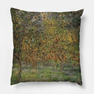 Lemon Grove in Bordighera by Claude Monet Pillow