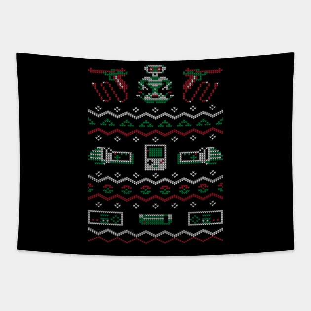 Game Ugly Christmas Sweater Tapestry by uglygiftideas