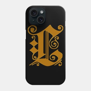 Golden Letter L Phone Case