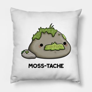 Moss-tache Funny Moustache Pun Pillow