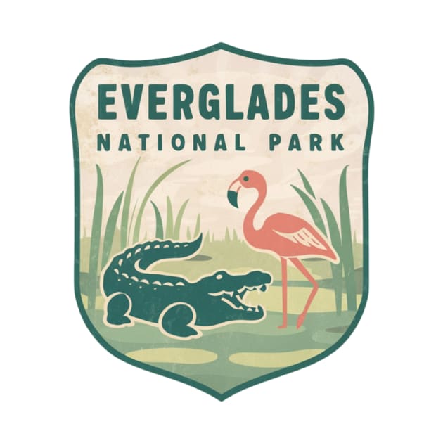 Everglades National Park Vintage Emblem by Perspektiva