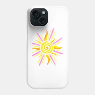 Watercolor Sunshine - Yellow & Pink Phone Case