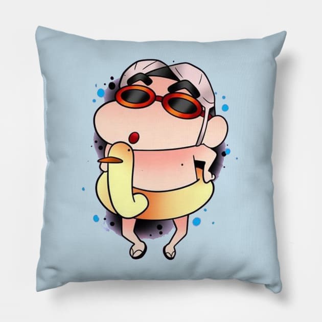 shin chan Pillow by Ninja banana