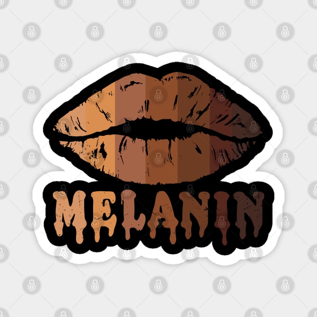 Drippin Melanin, Black LIps, Black woman, Black Queen, Melanin Queen, african american, Black Lives Matter Magnet by UrbanLifeApparel
