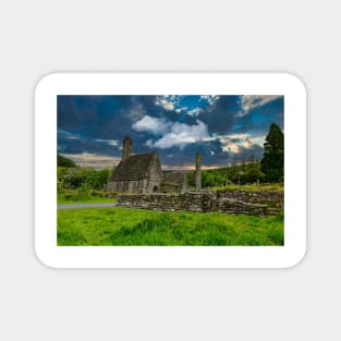 St Kevin's Church and Round Tower in Glendalough Magnet