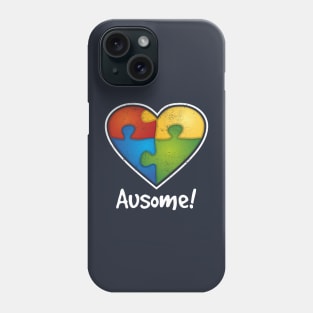 Ausome Jigsaw Heart Autism Pride Phone Case