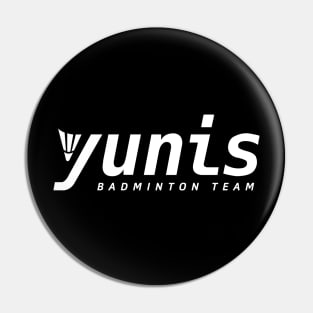 Love All Play: Yunis Badminton Team (monochrome) Pin