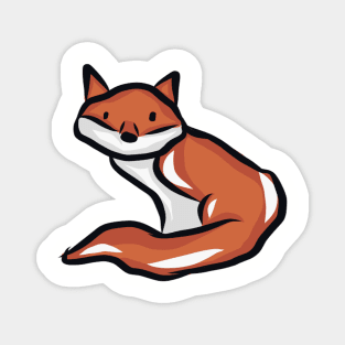 Winter fox individual sticker Magnet