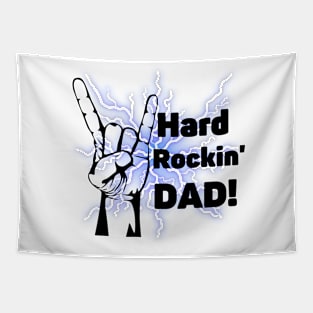 Hard Rockin' Dad - Horns Up Tapestry