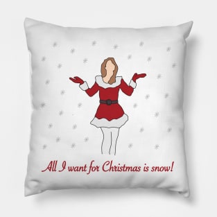 Mariah Carey All I Want For Christmas Is Snow Pillow