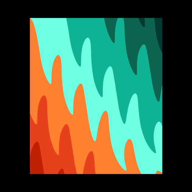 Abstract Flames - Light Green Orange by TheWildOrchid