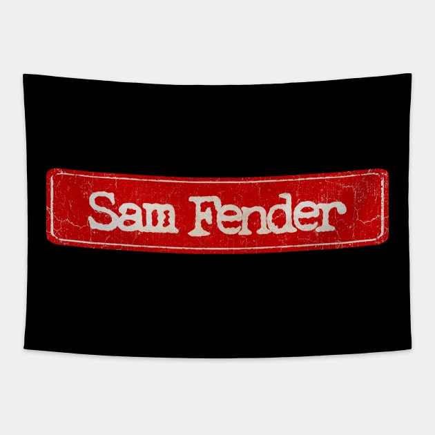 vintage retro plate Sam Fender Tapestry by GXg.Smx