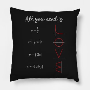 Copy of All you need is love by maths equations black Pillow