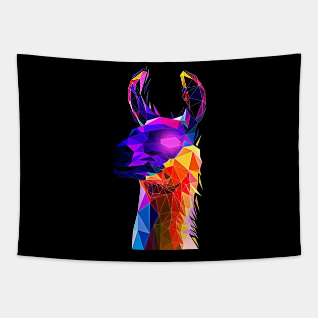 Llama portrait Tapestry by Jackson Lester