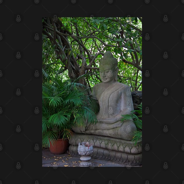 Cambodia. Phnom Pehn. Royal Palace. Statue of Buddha. by vadim19