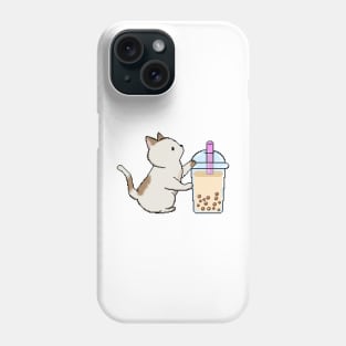 Pixel Kitty Loves Boba Tea! Phone Case