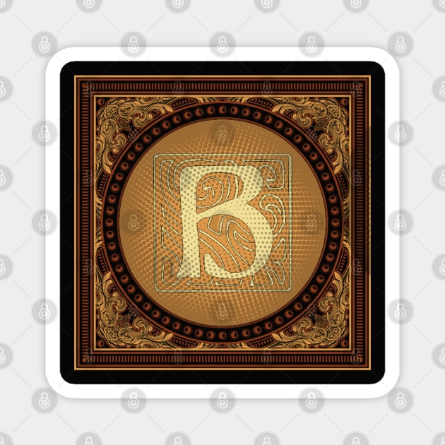 Letter B monogram Magnet by artsytee