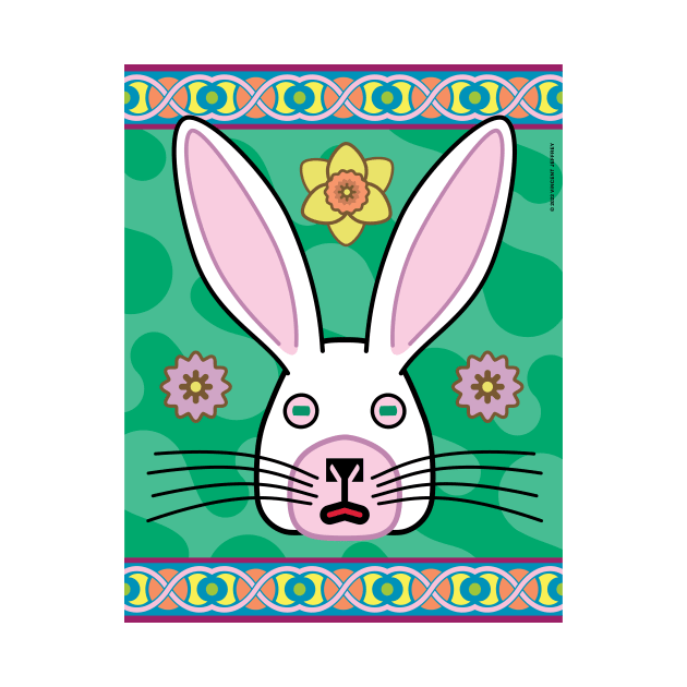 Nimble White Rabbit by Mindscaping