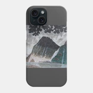 A rainy day in Milford Sound, New Zealand Phone Case