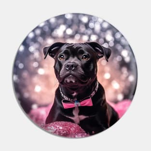 Glitter Staffy Pin