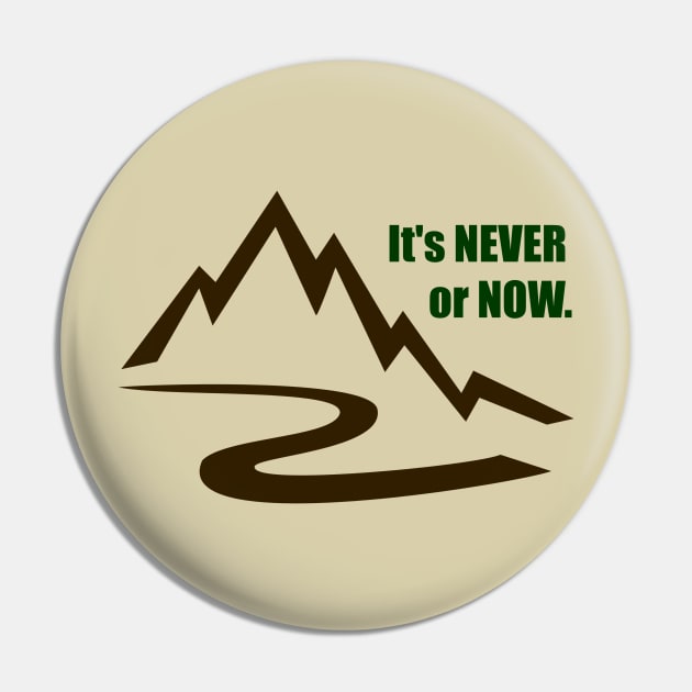 It's Never or Now Pin by Stars Hollow Mercantile