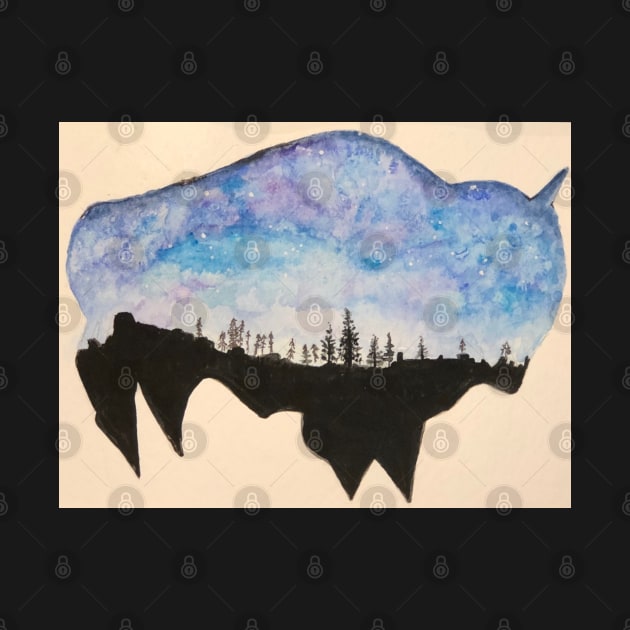 Buffalo in the Night Sky by Tstafford