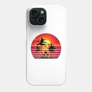 Vintage Retro Sunset Palm Tree Phone Case